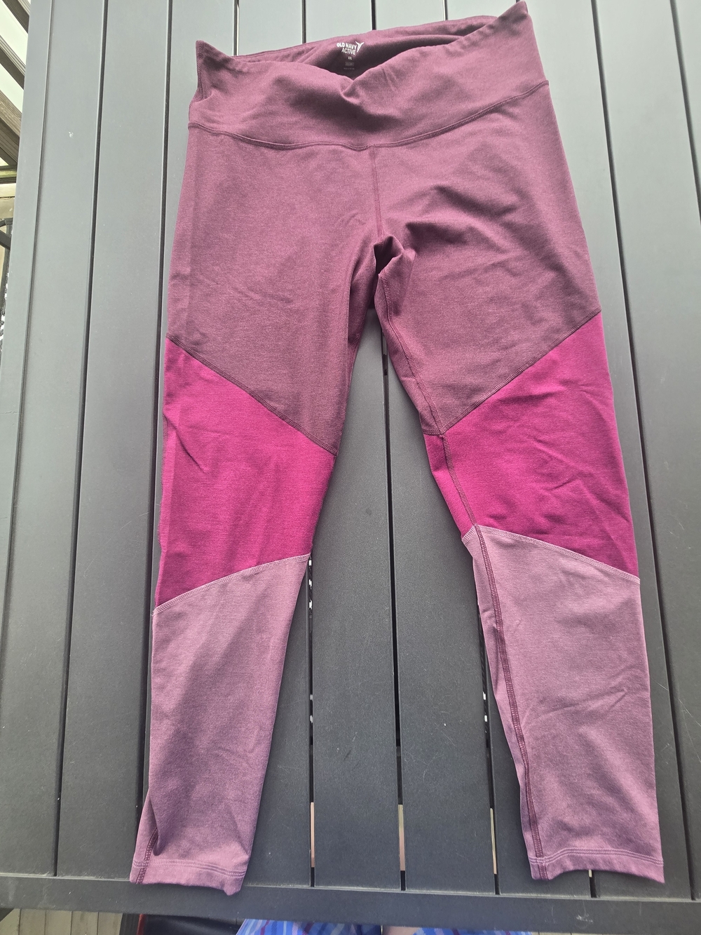Old Navy Purple/pink Color Block Leggings Sz XXL